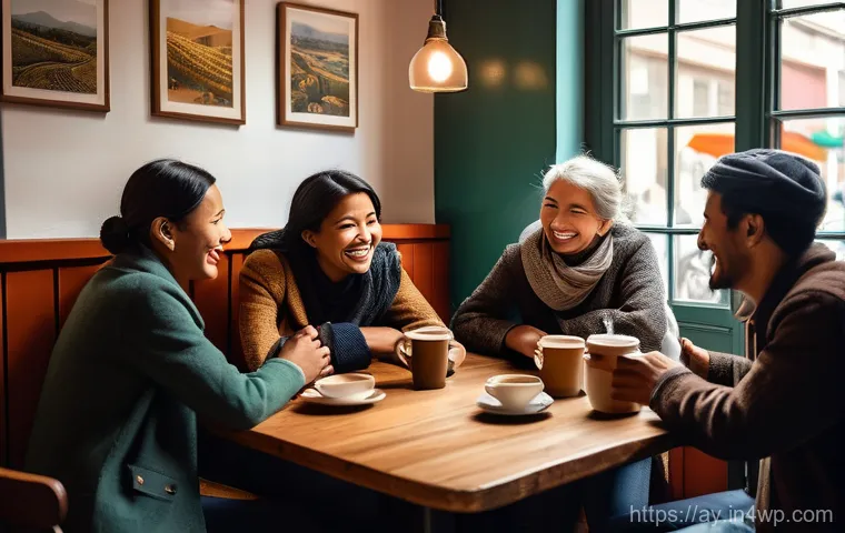커피 원산지 탐방을 통해 배우는 것들 - A dual-scene image: On one side, a skilled coffee roaster with a focused expression carefully monito...
