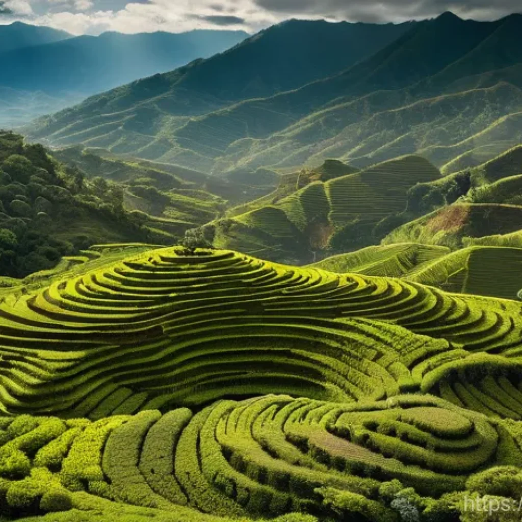 커피 원산지에 대한 오해와 진실 - **"Coffee Belt Exploration"**: An illustrative, semi-realistic depiction of the Earth, with a promin...