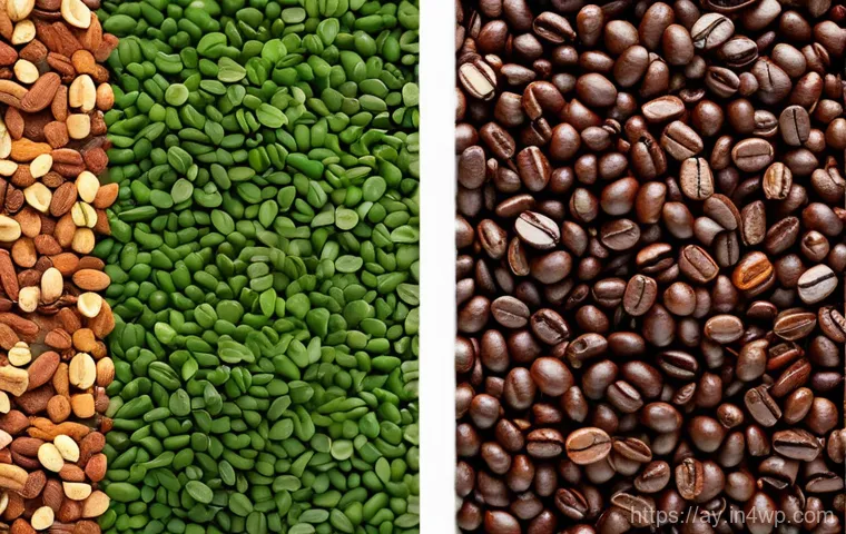 커피 재배와 원산지의 관계 - An artistic representation of the "Starlight Blend" coffee, emphasizing its unique Korean identity a...